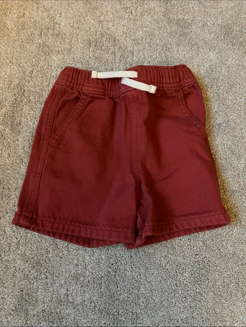 Cat & Jack 2T Cotton Drawstring Shorts - Burgundy
